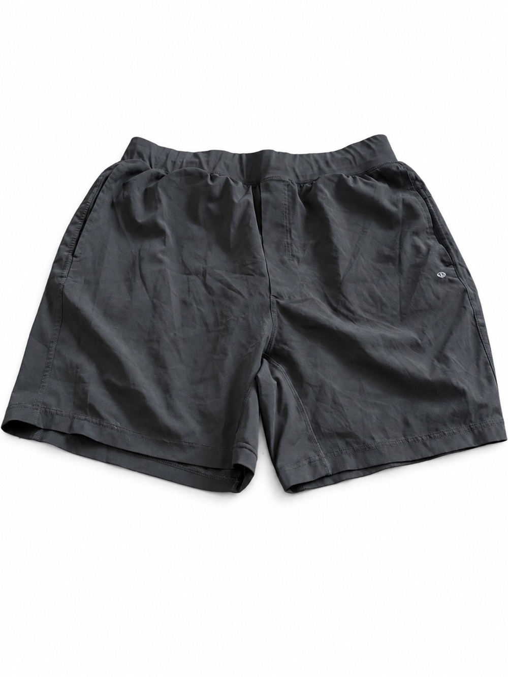 GAIAM Men's Charcoal Athletic Shorts - Elastic Waist